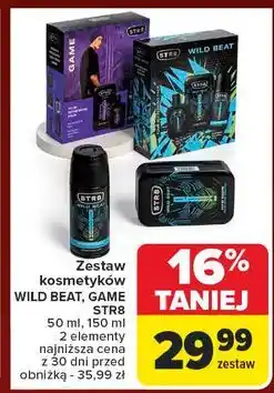 Carrefour Zestaw w pudełku game: dezodorant + woda po goleniu Str8 oferta