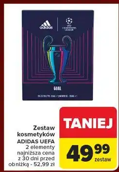 Carrefour Zestaw w pudełku uefa champions league: żel pod prysznic 250 ml + woda toaletowa 50 Adidas oferta