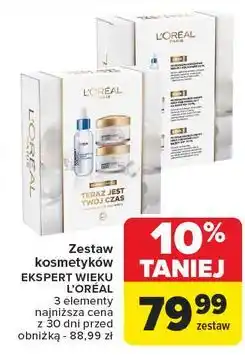 Carrefour Krem na dzień + krem noc tonik L'oreal Ekspert Wieku 50+ oferta