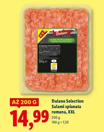 Lidl Salami spianata romana, XXL Dulano Selection oferta