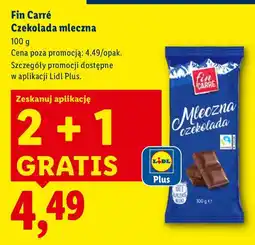 Lidl Czekolada mleczna 2+1 gratis Fin Carré oferta