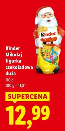 Lidl Mikołaj figurka czekoladowa duża Kinder oferta
