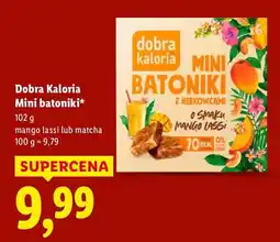 Lidl Dobra Kaloria Mini batoniki matcha oferta