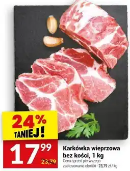 Twój Market Karkówka wieprzowa bez kości, 1 kg Twój Market oferta