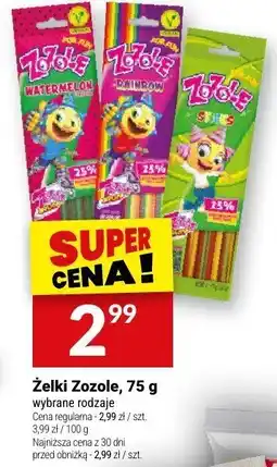 Twój Market Żelki Zozole, 75 g oferta