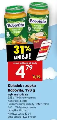 Twój Market Obiadek / zupka Bobovita, 190 g oferta