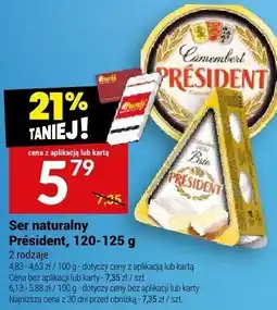 Twój Market Ser naturalny Président, 120-125 g oferta