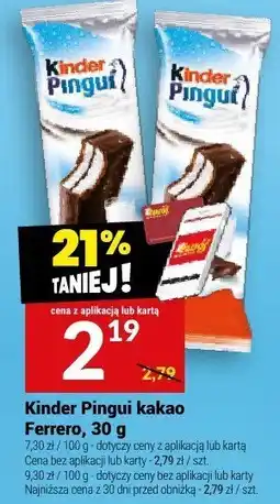 Twój Market Kinder Pingui kakao Ferrero, 30 g oferta