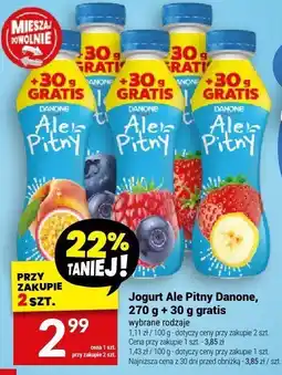 Twój Market Jogurt Ale Pitny Danone, 270 g + 30 g gratis różne smaki oferta