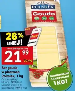 Twój Market Ser gouda w plastrach Polmlek, 1 kg oferta