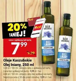 Twój Market Oleje Kaszubskie Olej lniany, 250 ml oferta
