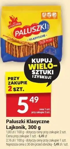 Twój Market Paluszki Klasyczne Lajkonik, 300 g oferta