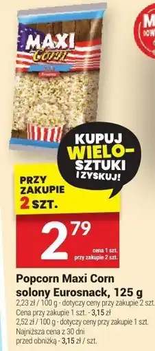 Twój Market Popcorn Maxi Corn solony/serowy, 125 g oferta