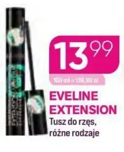 Koliber drogerie Eveline extension tusz do rzęs oferta