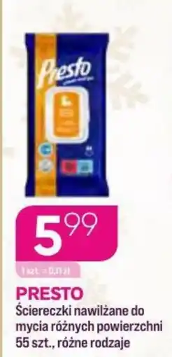 Koliber drogerie Presto ściereczki nawilżane do mycia różnych powierzchni oferta