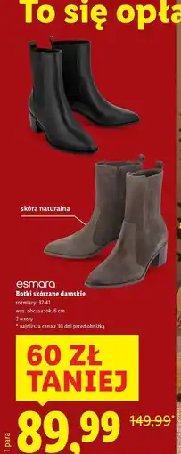 Lidl Botki damskie rozm. 37-41 Esmara oferta