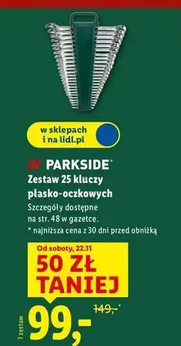 Lidl Zestaw kluczy płasko-oczkowych Parkside oferta