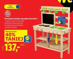 Lidl Kuchnia ogrodowa drewniana 77 x 95 32 cm Playtive oferta