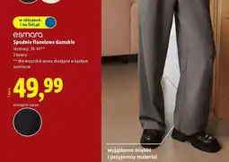 Lidl Spodnie flanelowe damskie 36-44 Esmara oferta
