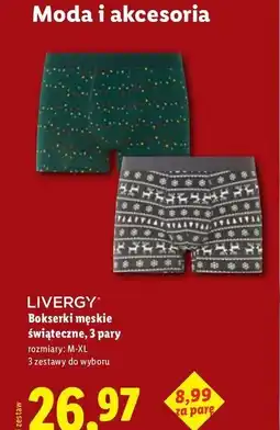 Lidl Bokserki męskie m-xl Livergy oferta