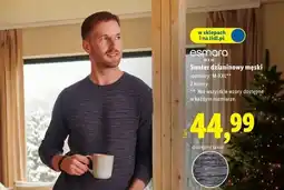 Lidl Sweter męski z bawełny m-2xl Esmara oferta