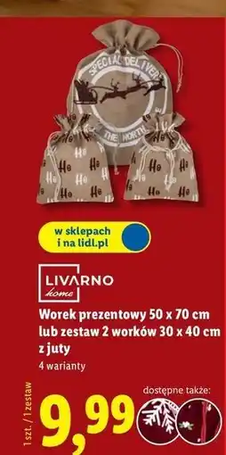 Lidl Worek prezentowy 30 x 40 cm Livarno Home oferta