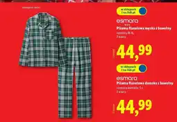 Lidl Piżama flanelowa męska m-xl Esmara oferta