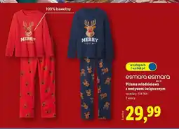 Lidl Piżama młodzieżowa świąteczna 134-164 Esmara oferta