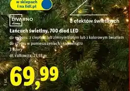 Lidl Łańcuch świetlny 700 led kolorowe światło Livarno Home oferta
