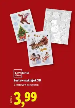 Lidl Zestaw naklejek świątecznych 3d Livarno Home oferta