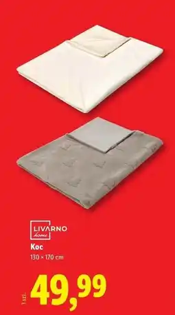 Lidl Koc z mikrowłókna 130 x 170 cm Livarno Home oferta