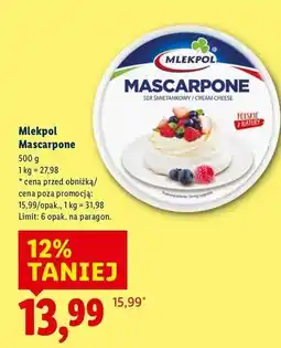 Lidl Ser mascarpone Mlekpol oferta