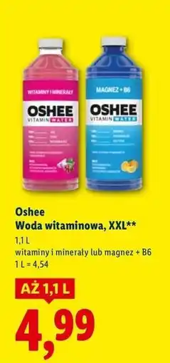 Lidl Napój witaminy i minerały Oshee Vitamin Water oferta
