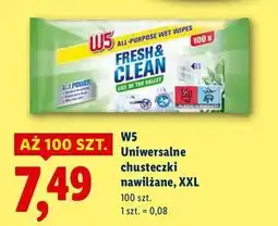Lidl Chusteczki uniwersalne do czyszczenia W5 oferta
