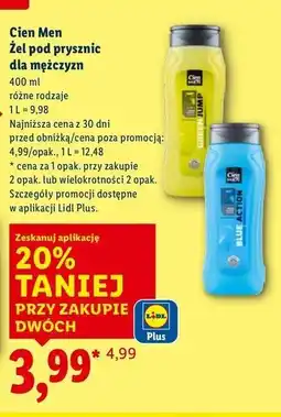 Lidl Żel pod prysznic green jump Cien Men oferta