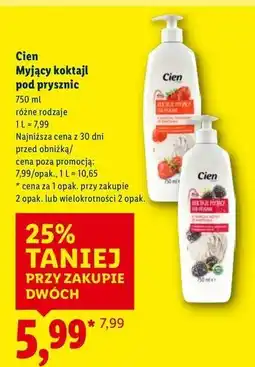 Lidl Koktajl myjący pod prysznic jeżyna ze śmietanką Cien oferta