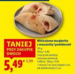 Lidl Minicalzone margherita i mozzarella z pomidorami oferta
