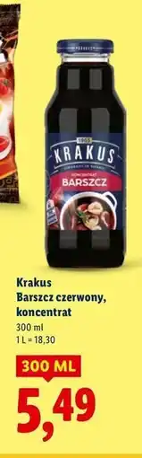 Lidl Barszcz czerwony koncentrat Krakus Maspex oferta