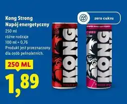 Lidl Napój energetyczny liczi Kong Strong Wild Power oferta