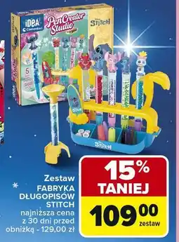 Carrefour Market Mini fabryka długopisów stitch Clementoni oferta