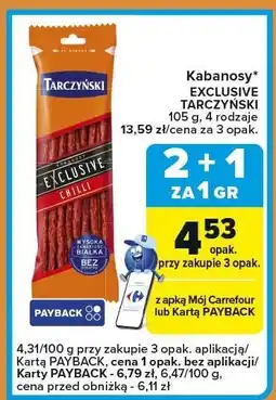 Carrefour Express Kabanosy TARCZYŃSKI EXCLUSIVE 105 g, 4 rodzaje oferta