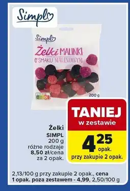 Carrefour Express Żelki SIMPL 200g różne rodzaje oferta