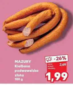 Kaufland Kiełbasa podwawelska złota Mazury oferta