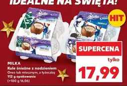 Kaufland Kule śnieżne z nadzieniem Milka Oreo/mlecznym, z łyżeczką 112g oferta