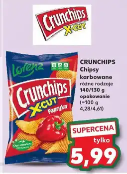 Kaufland Chipsy Crunchips X-Cut karbowane różne rodzaje oferta