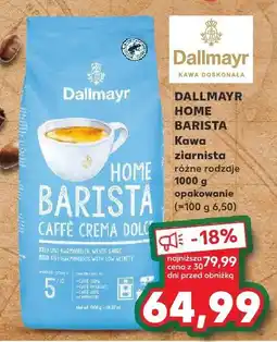 Kaufland Kawa Dallmayr Home Barista ziarnista różne rodzaje oferta