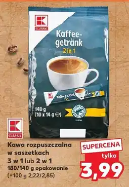 Kaufland Kawa K-Classic rozpuszczalna w saszetkach 2 w 1 oferta
