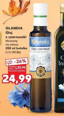 Kaufland Olej z czarnuszki tłoczony na zimno OLANDIA 250 ml butelka oferta