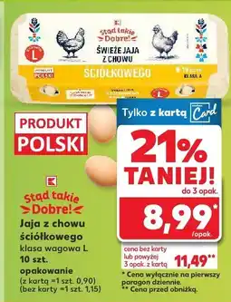 Kaufland Jaja z chowu ściółkowego klasa wagowa L Skata Dobrze oferta