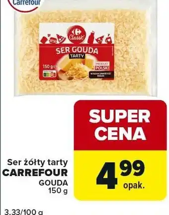 Globi Ser żółty tarty CARREFOUR GOUDA 150g oferta